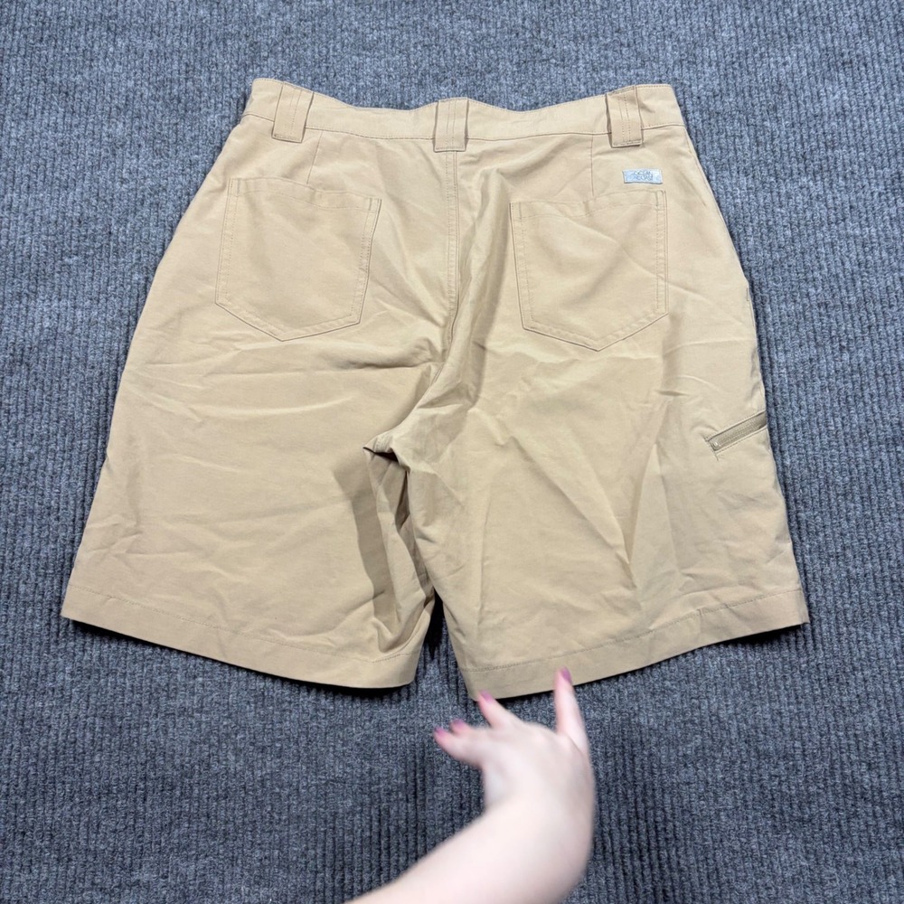 Ocean Coast Shorts Mens 32 Khaki Tan Hybrid Performance Fishing RN31104